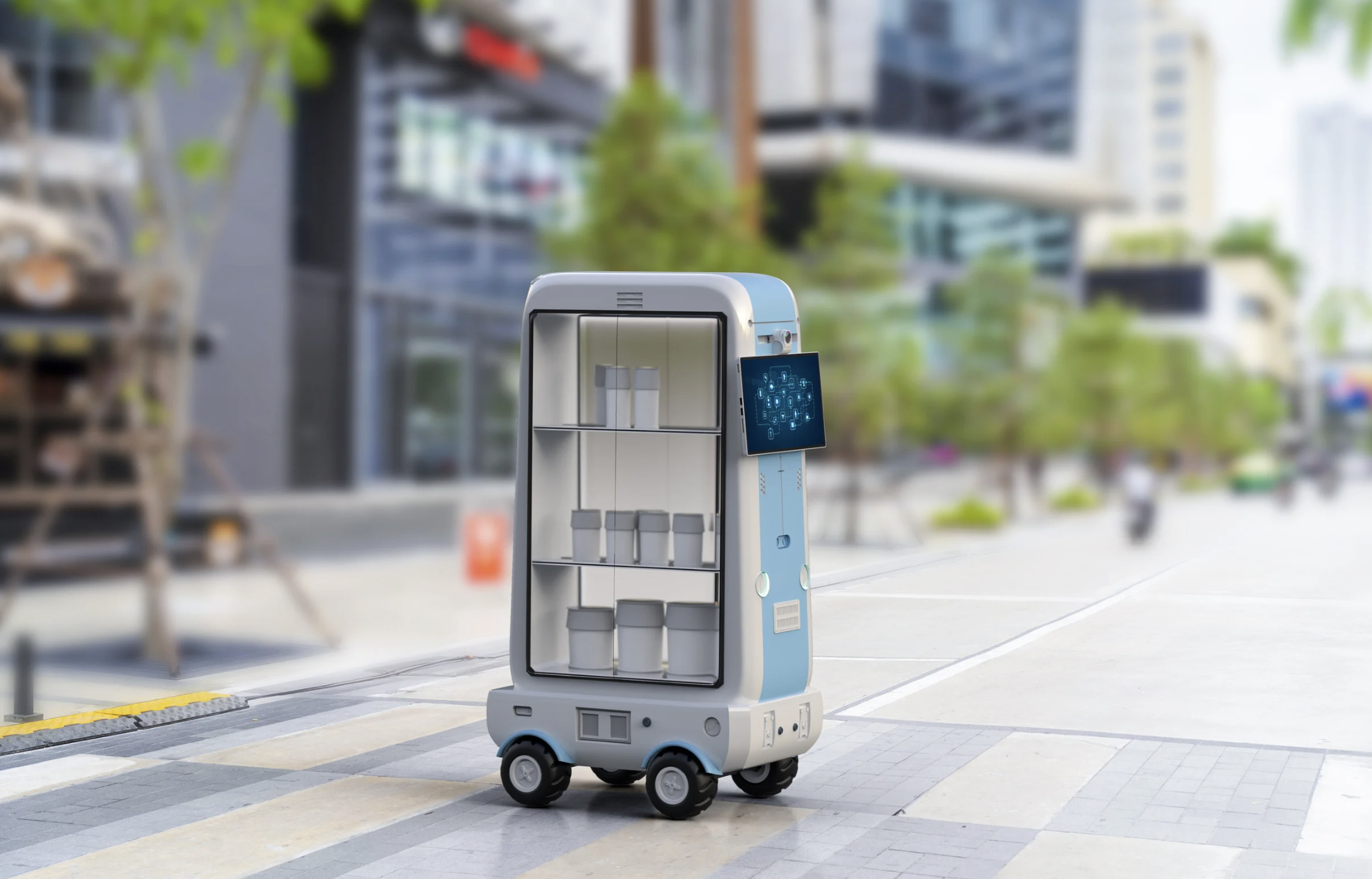 VendFriend Robot on Street